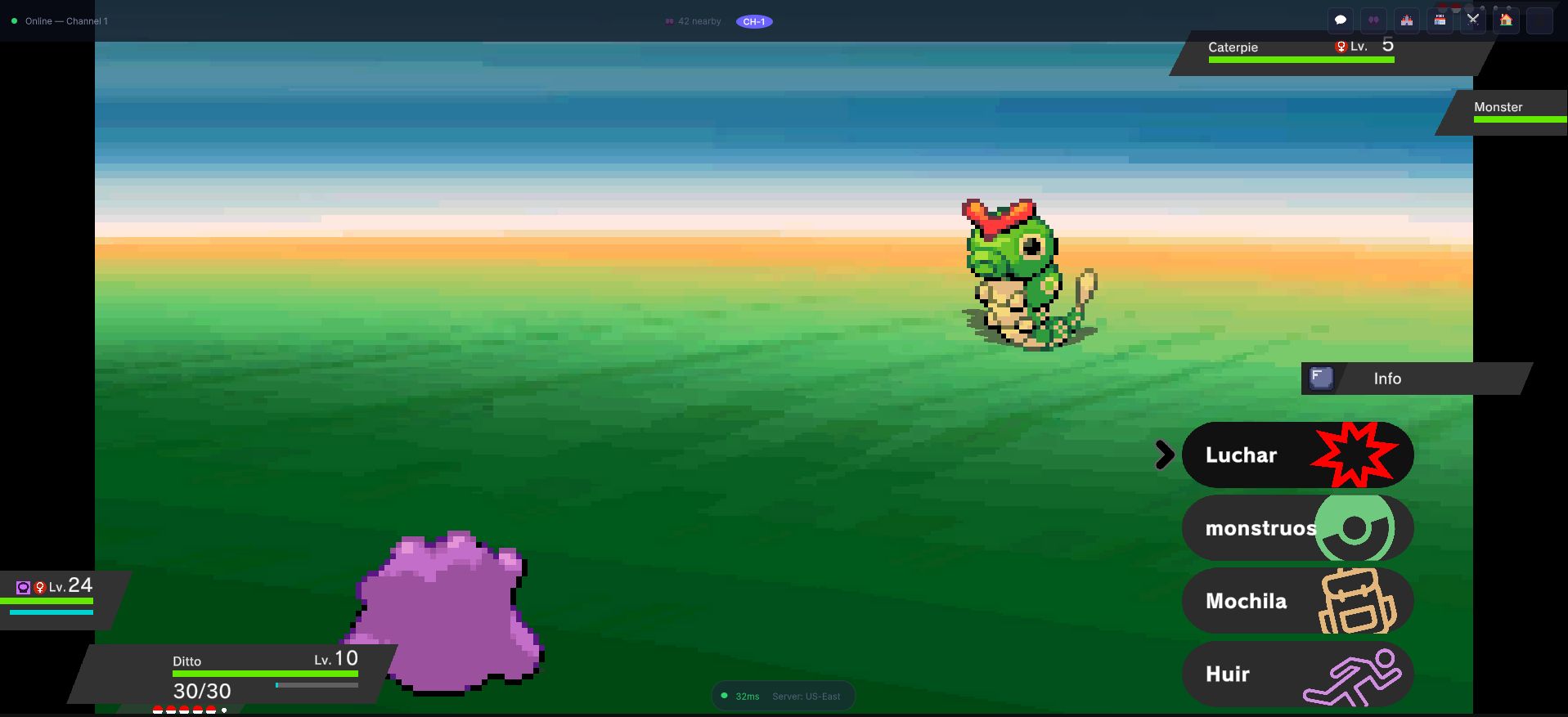 A battle in progress