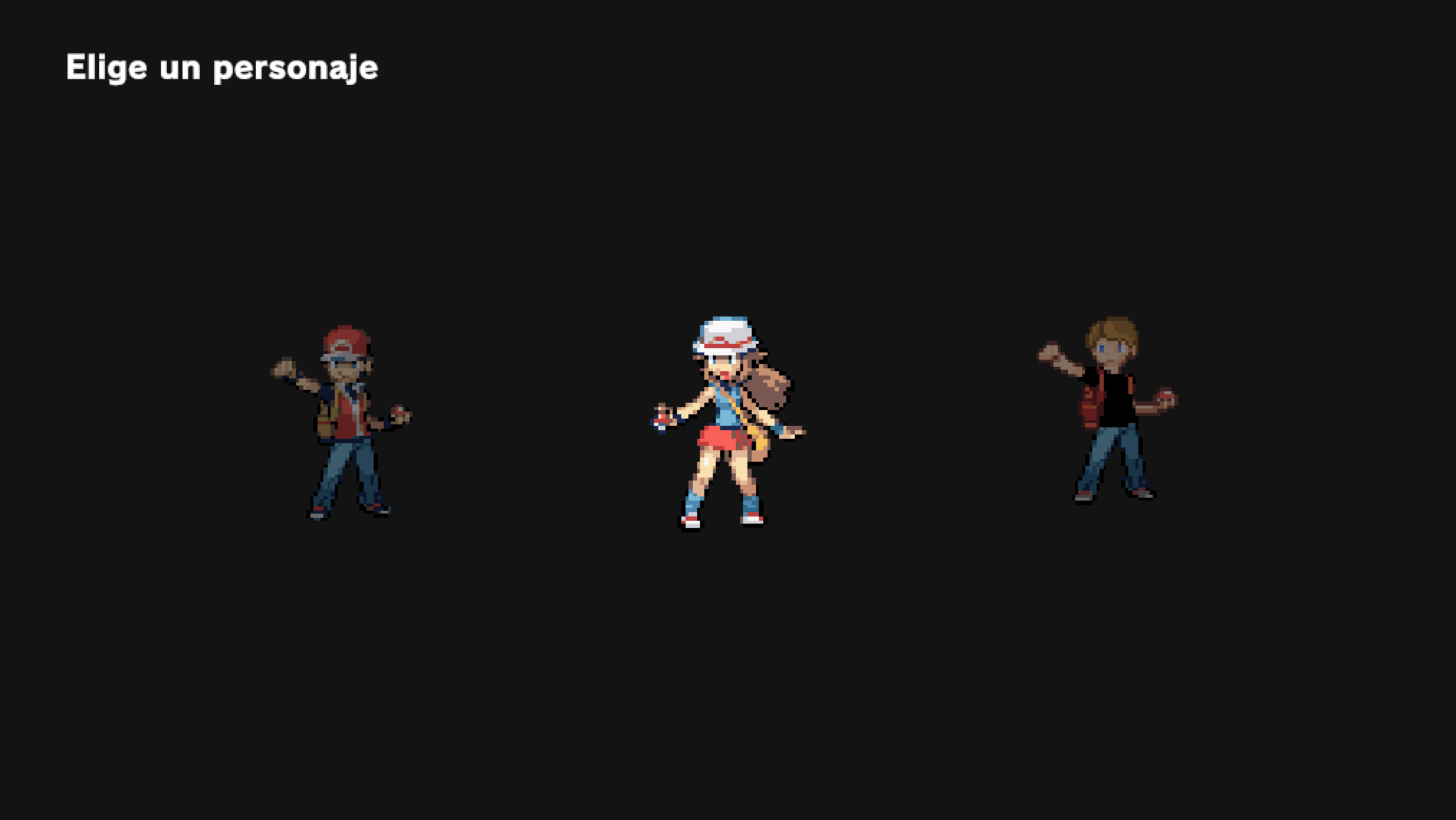 二人のプレイアブルキャラクターが並ぶ選択画面